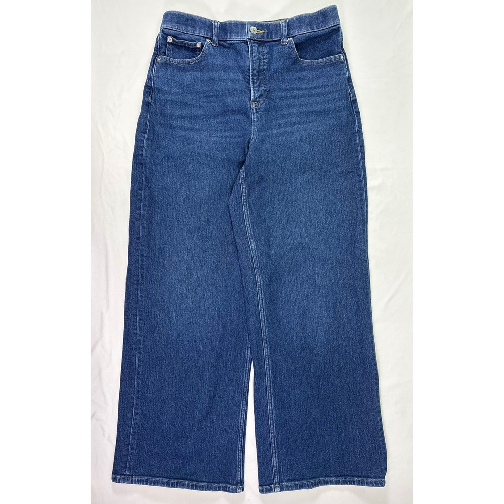 Spanx Shape Authentic 360 Wide Leg Jeans L High Rise Classic Slimming Comfort - Picture 2 of 7